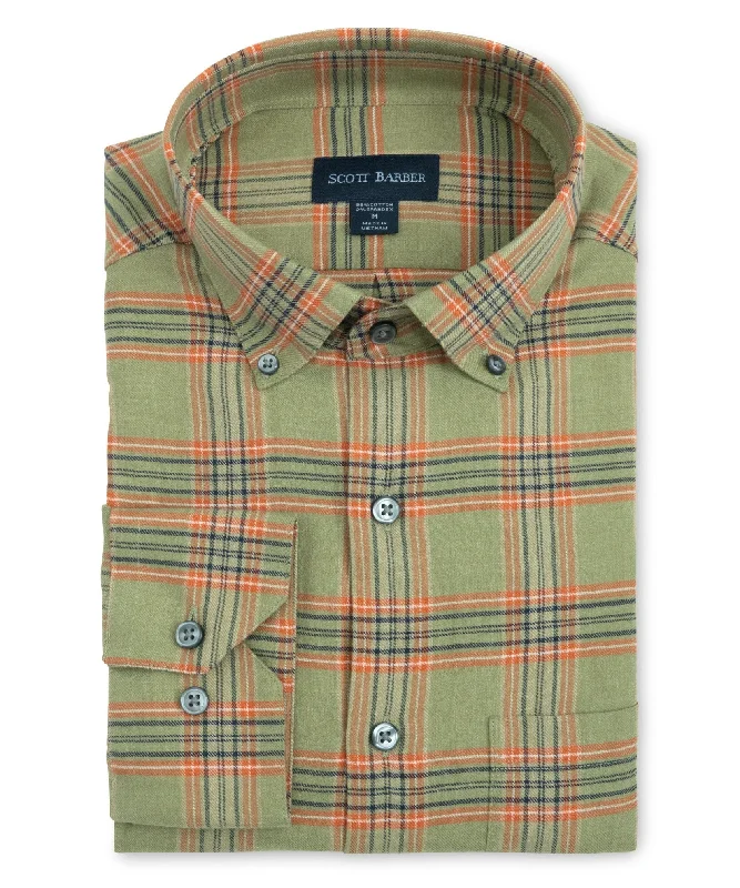 men's dress shirts for formal events -Lightweight Flannel, Sage