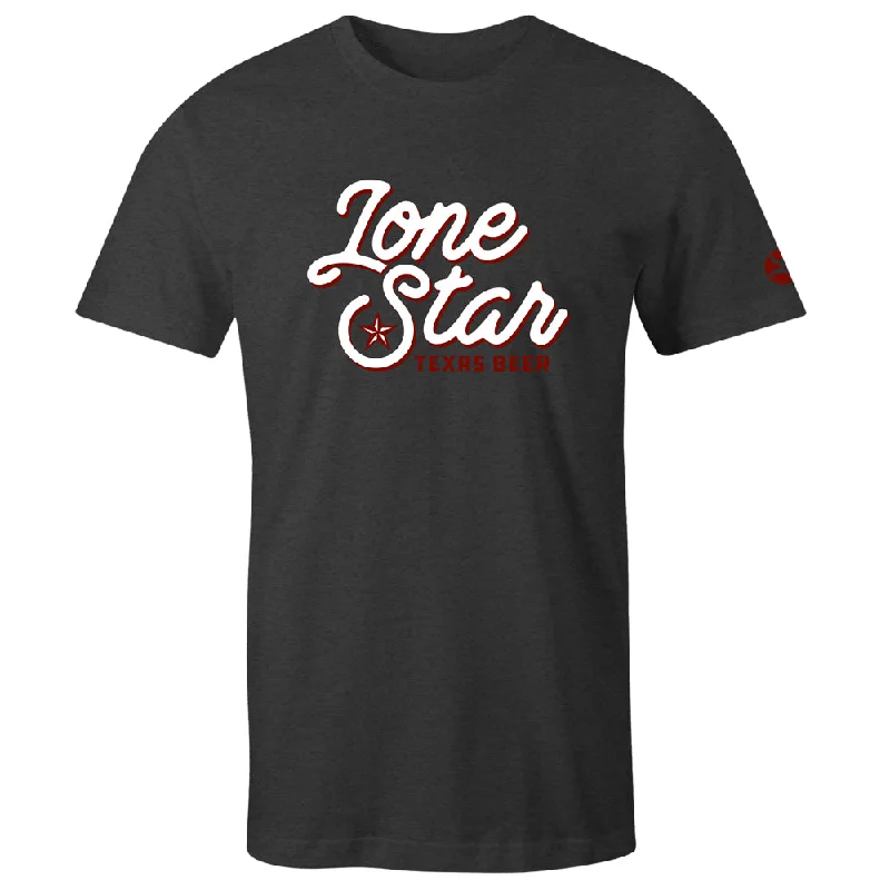 cotton t-shirts for men -"Lone Star" Charcoal Heather T-shirt