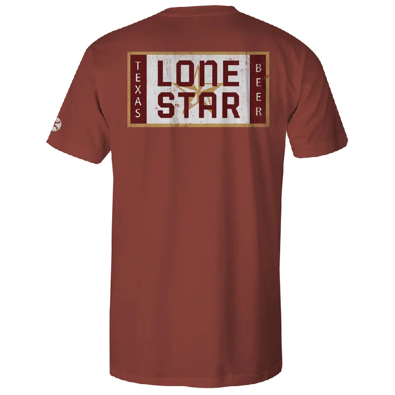 men's printed t-shirts -"Lone Star" Crimson T-shirt