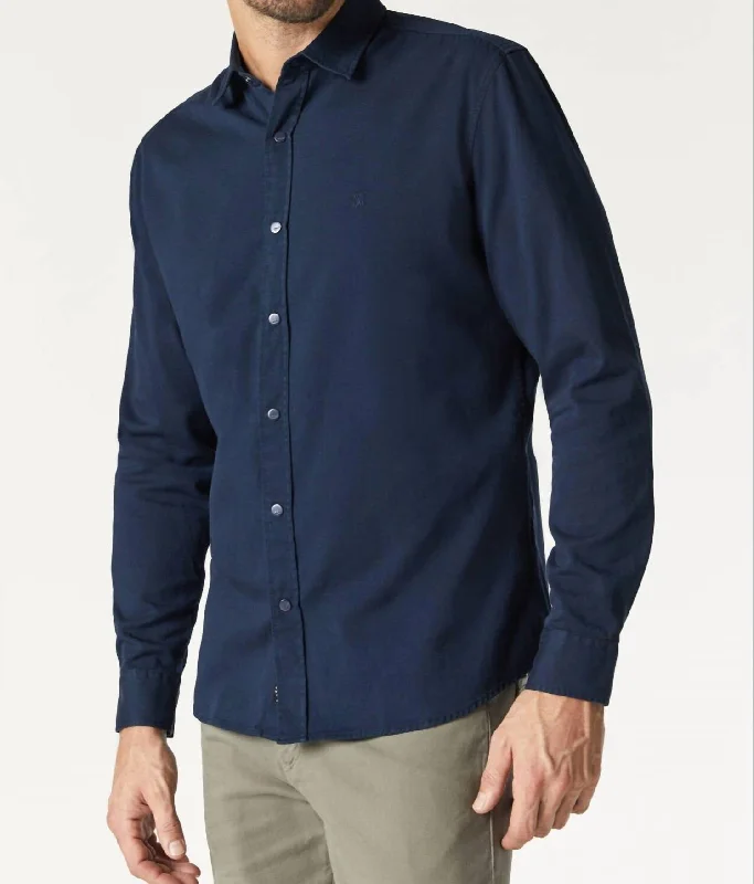 men's casual long-sleeve shirts -Long Sleeve Shirt In Blue