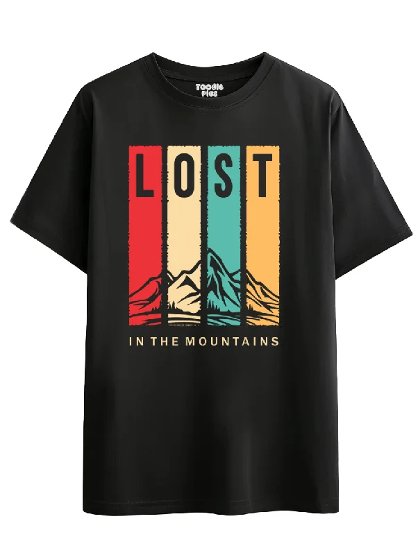 versatile t-shirts for men -Lost in the mountains Plus Size T-Shirt