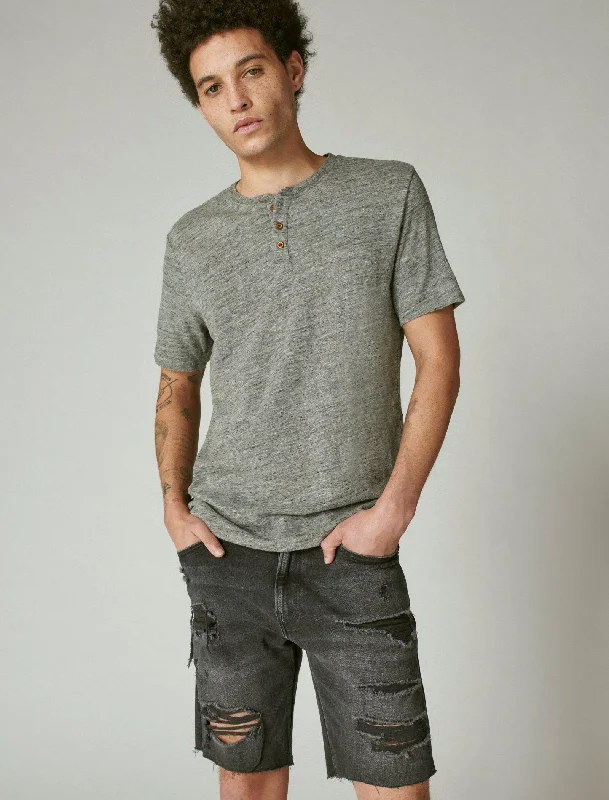 men's lightweight t-shirts -Lucky Brand Men's Linen Henley