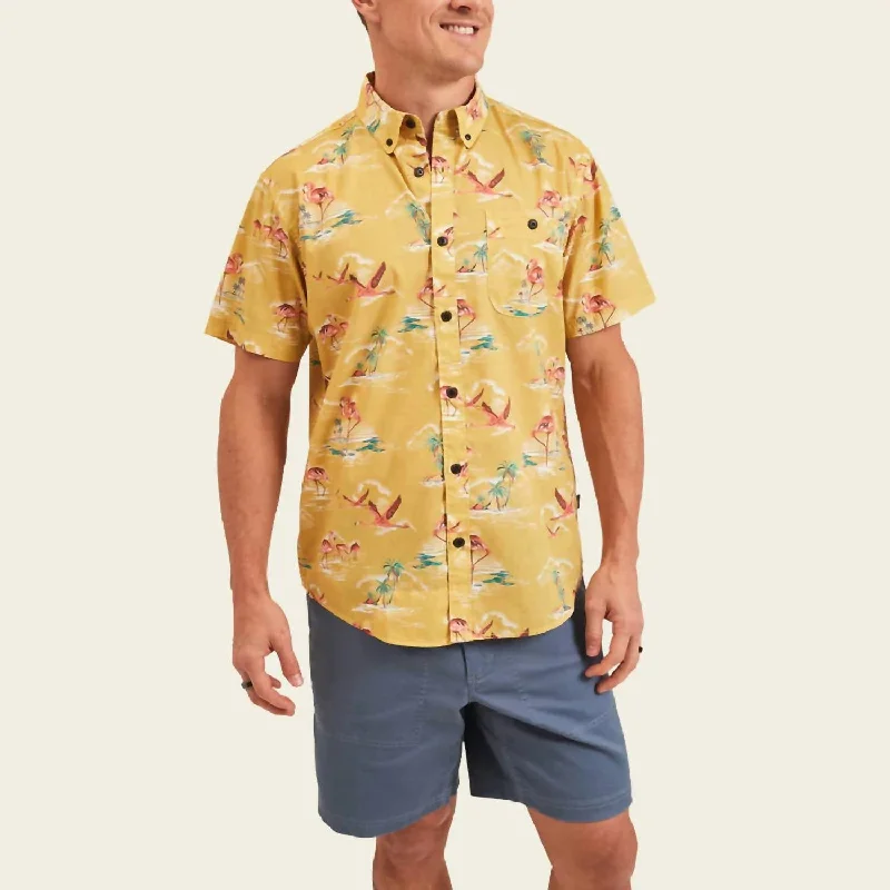 men's formal work shirts -Mansfield Shirt In Flamingo Flamboyance