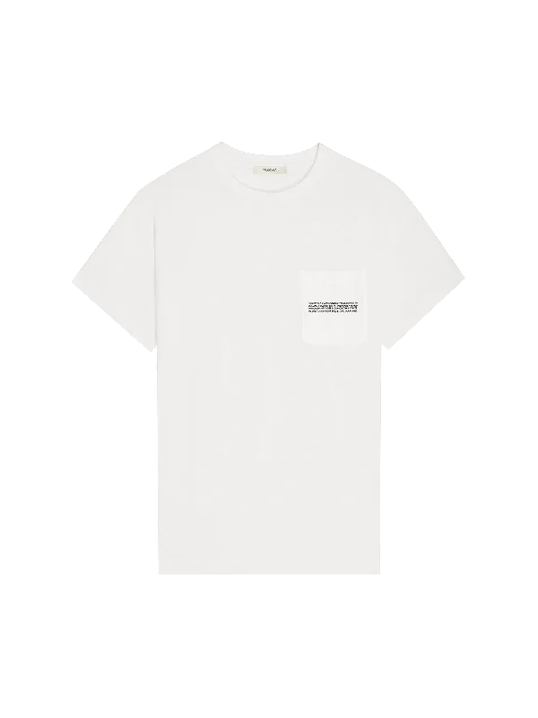 men's summer cotton tees -Mens 365 Lightweight Pocket T-Shirt—off-white