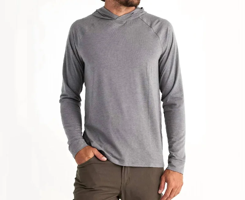 men's luxury sweatshirts -Men's Bamboo Flex Hoodie Top In Heather Graphite