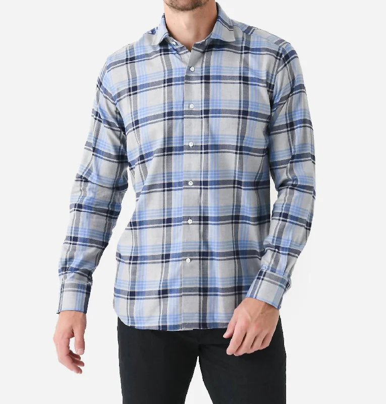 men's rugged shirts for outdoor activities -Men's Crown Crafted Ls Shirt In Gale Grey