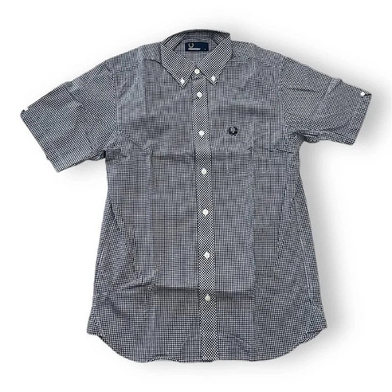 luxury embroidered polo shirts -Men's Gingham Shirt In Gray