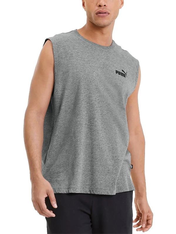 trendy printed t-shirts for men -Mens Heathered Sleeveless T-Shirt