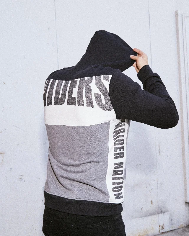 casual sweatshirts for men -Men's Raiders Colorblock Hoodie