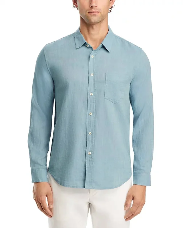 men's lightweight dress shirts -Men's Wyatt Shirt In Sea Green