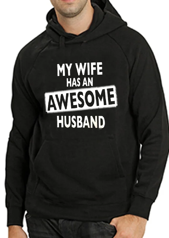 luxury hoodies for men -My Wife Has An Awesome Husband Adult Hoodie