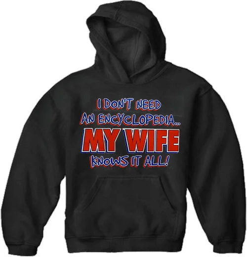 slim-fit hoodies for men -My Wife knows It All Adult Hoodie