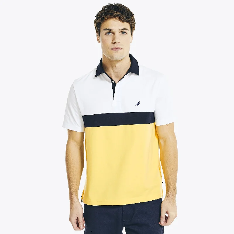 polo shirts for business casual wear -Nautica Mens Classic Fit Chest-Stripe Polo