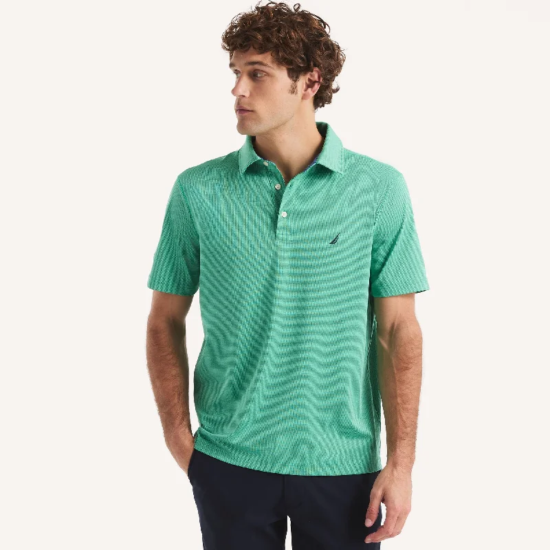 stylish polo shirts for men -Nautica Mens Classic Fit Interlock Polo