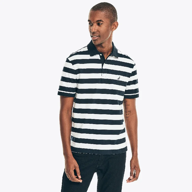 luxury embroidered polo shirts -Nautica Mens Classic Fit Striped Polo