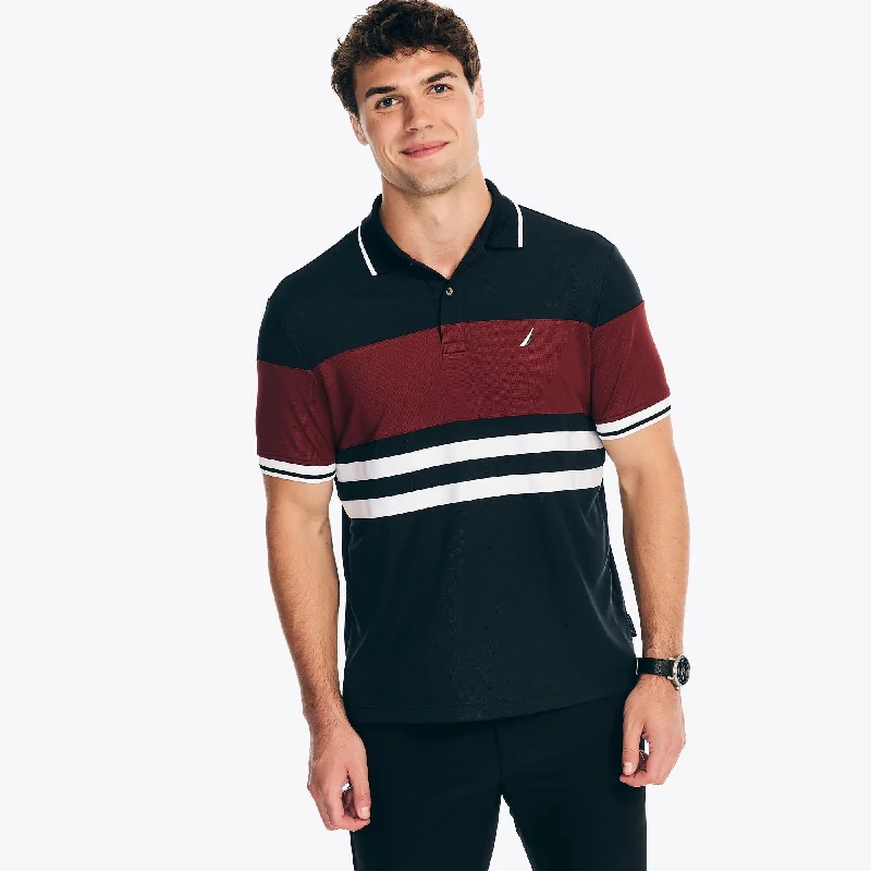 men's casual fit polo shirts -Nautica Mens Navtech Classic Fit Colorblock Polo