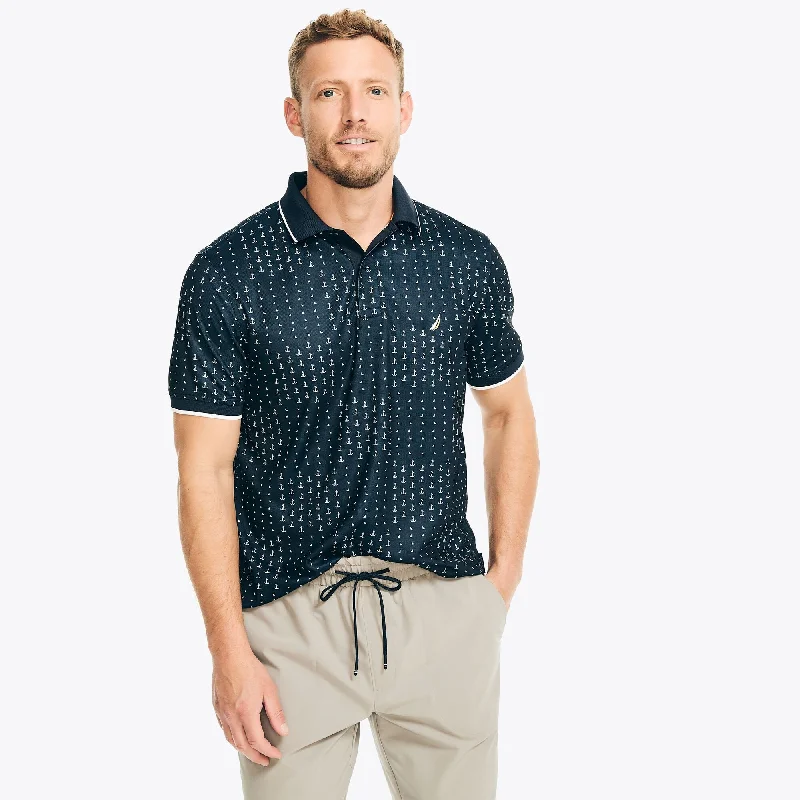 men's athletic polo shirts -Nautica Mens Navtech Classic Fit Printed Polo