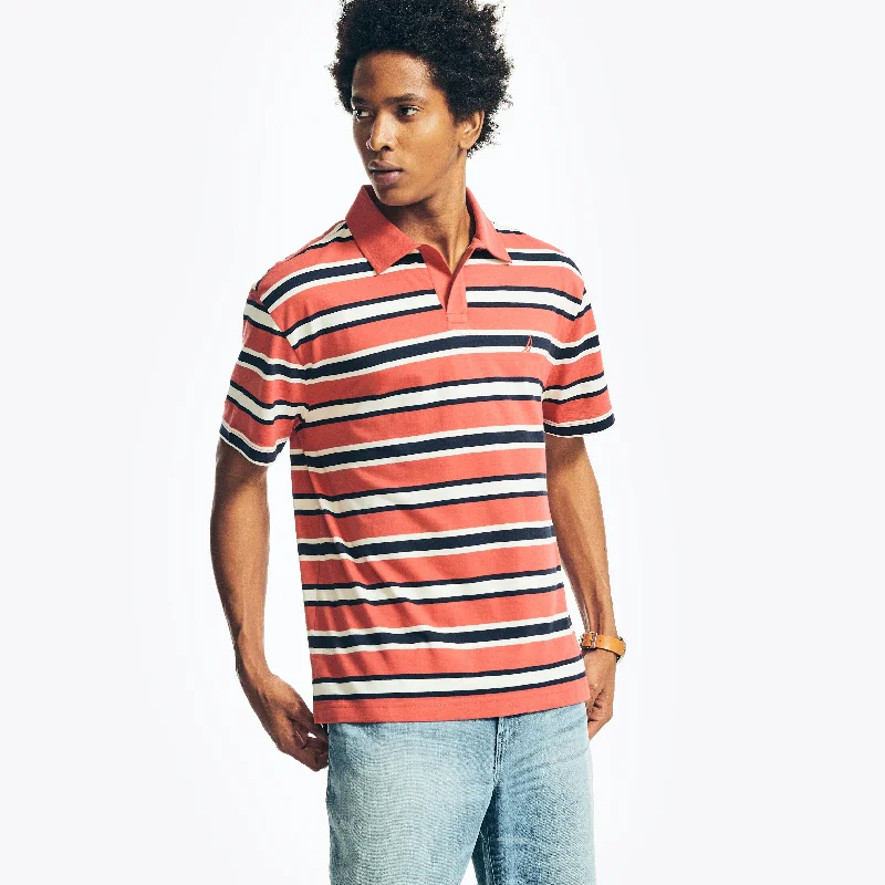 cotton polo shirts for men -Nautica Mens Sustainably Crafted Relaxed Fit Striped Polo