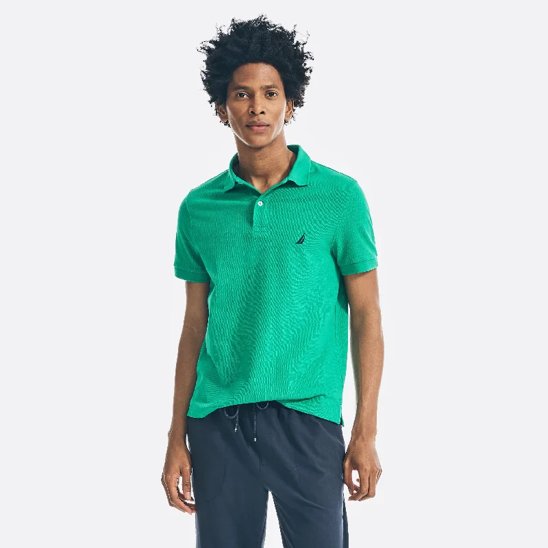 men's athletic pique polo shirts -Nautica Slim Fit Deck Polo