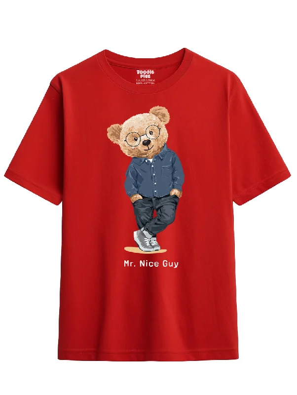 graphic design t-shirts for men -Nice Bear Plus Size T-Shirt