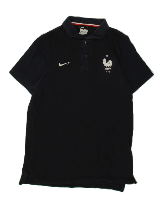 men's athletic polo shirts -NIKE Boys Polo Shirt 15-16 Years Medium Navy Blue Cotton