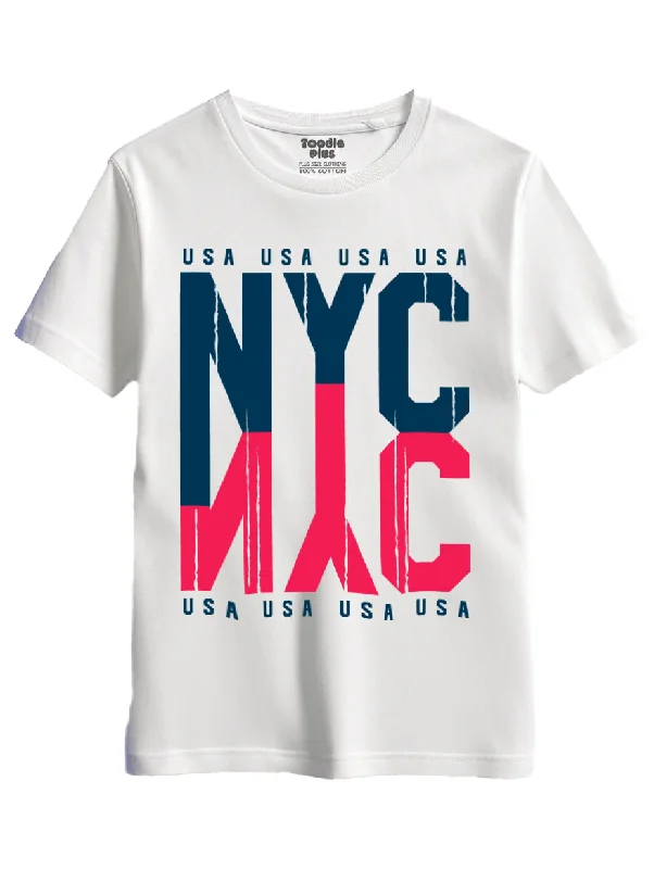 men's printed logo t-shirts -Nyc Pattern Men's T-Shirt