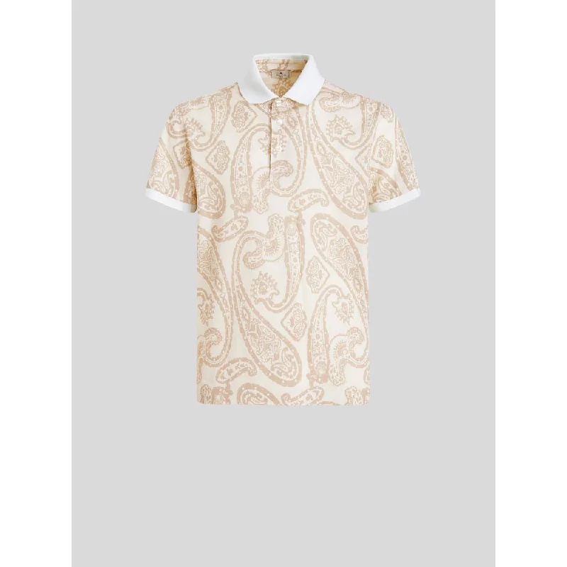 men's golf-style polo shirts -Paisley Print Polo Shirt