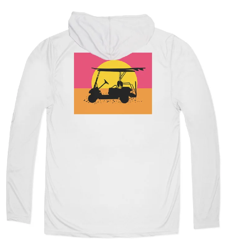 oversized hoodies for men -Performance Long Sleeve Endless Sunset Hoodie - Pearl Grey