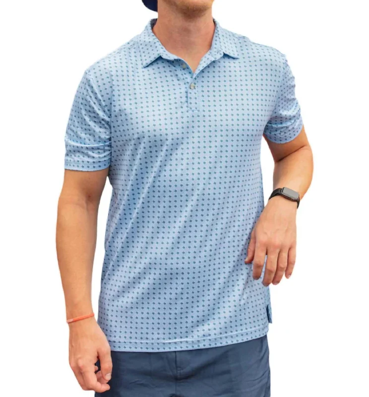 lightweight polo shirts for men -Performance Polo Shirt In Texas Blue