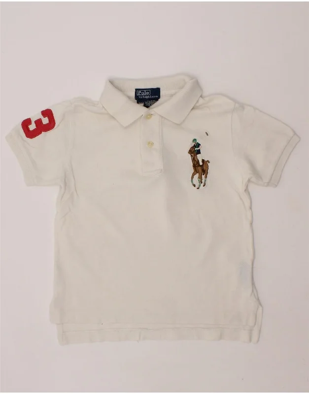 men's premium polo shirts for work -POLO RALPH LAUREN Baby Boys Graphic Polo Shirt 18-24 Months White Cotton