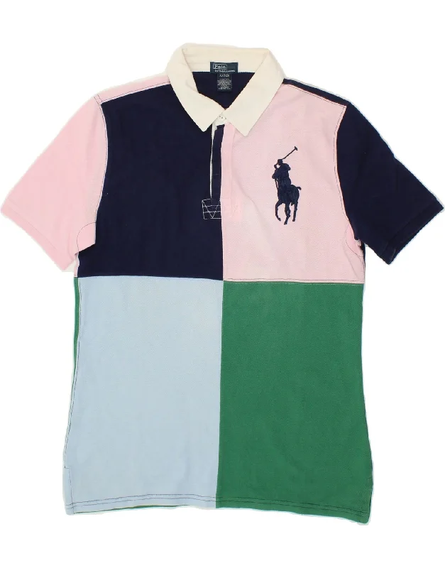 polo shirts for men with collars -POLO RALPH LAUREN Boys Graphic Polo Shirt 15-16 Years XL Multicoloured