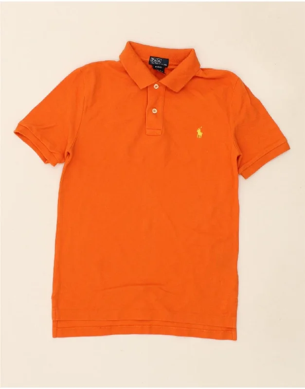 men's sports polo shirts for men -POLO RALPH LAUREN Boys Polo Shirt 10-11 Years Medium Orange Cotton