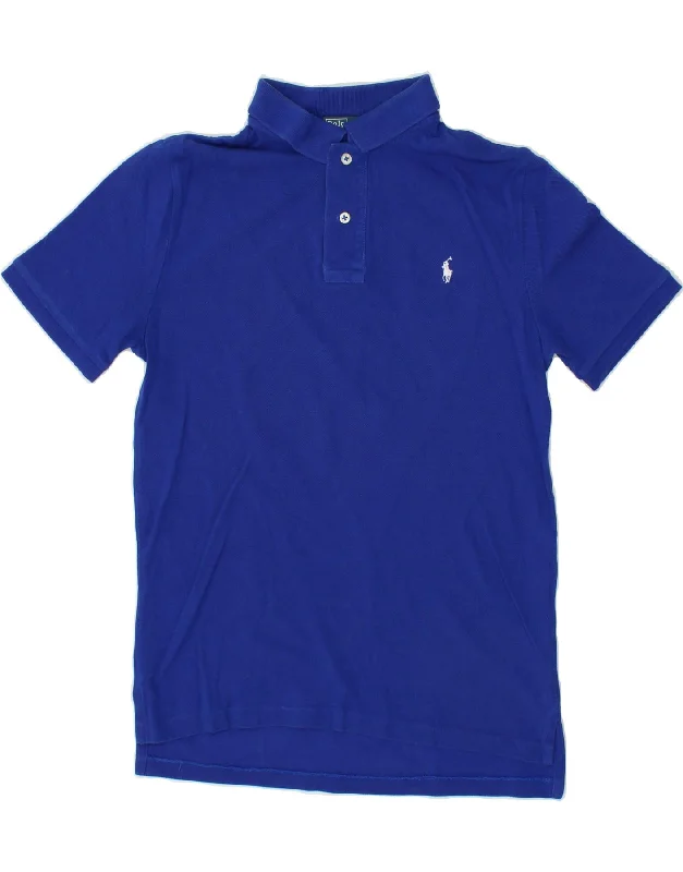 men's vintage polo shirts -POLO RALPH LAUREN Boys Polo Shirt 14-15 Years Large  Blue Cotton