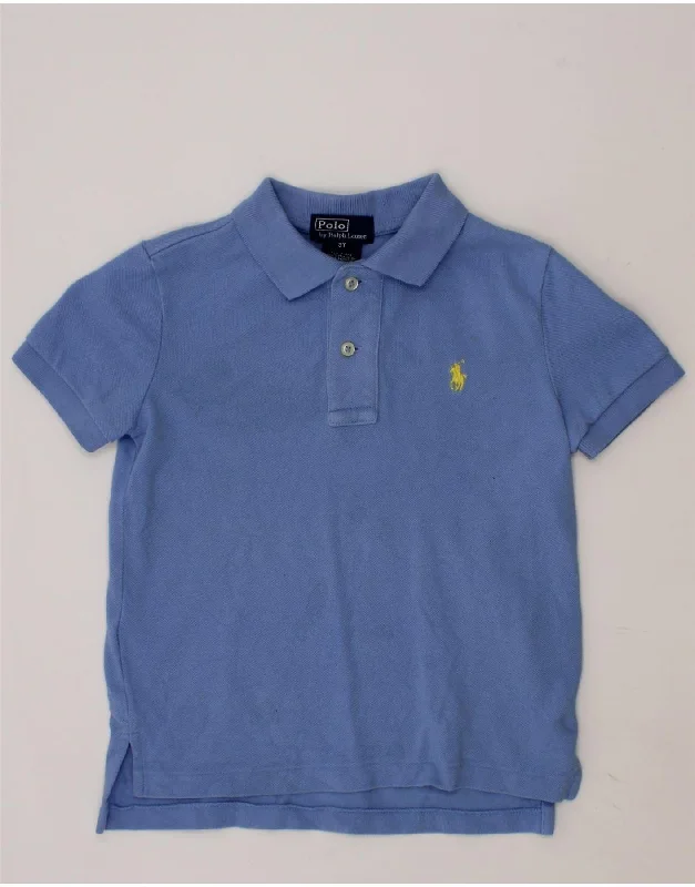 cotton polo shirts for men -POLO RALPH LAUREN Boys Polo Shirt 2-3 Years Blue Cotton