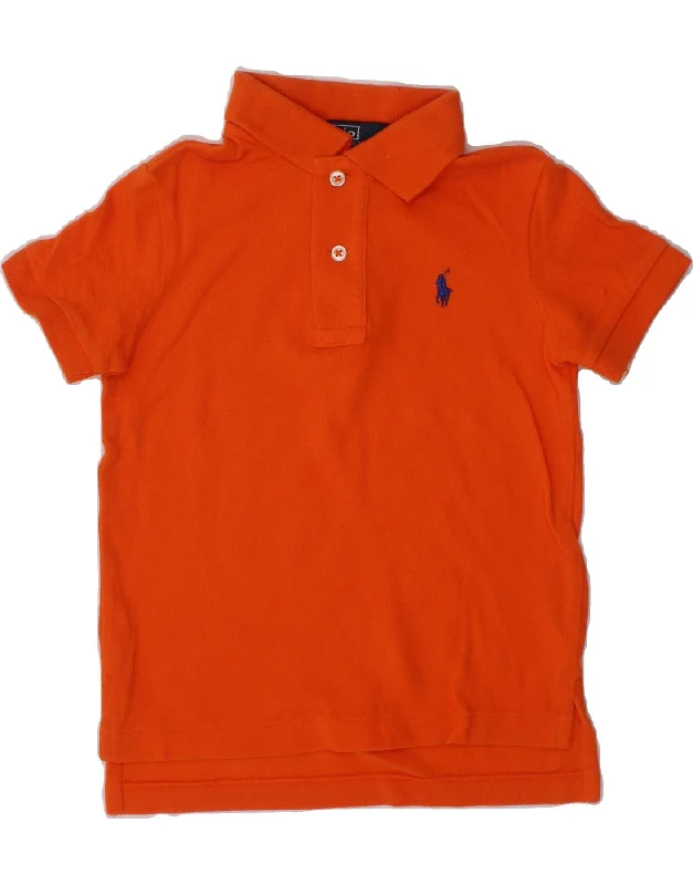 fitted polo shirts for men -POLO RALPH LAUREN Boys Polo Shirt 2-3 Years Orange Cotton