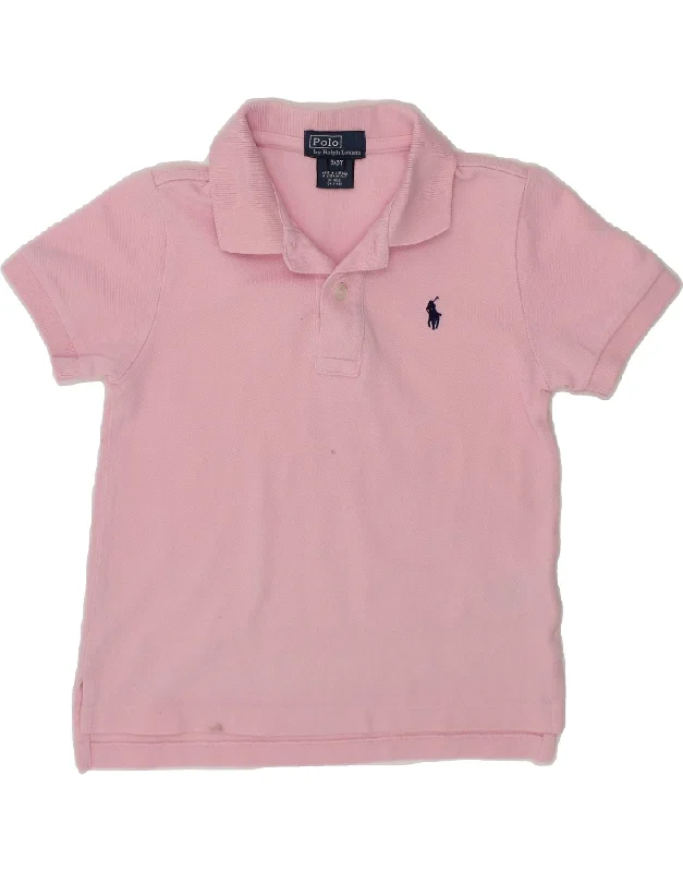 comfortable casual polo shirts for men -POLO RALPH LAUREN Boys Polo Shirt 2-3 Years Pink Cotton