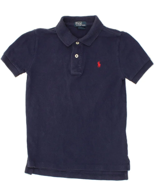 modern fit polo shirts for men -POLO RALPH LAUREN Boys Polo Shirt 4-5 Years Navy Blue Cotton