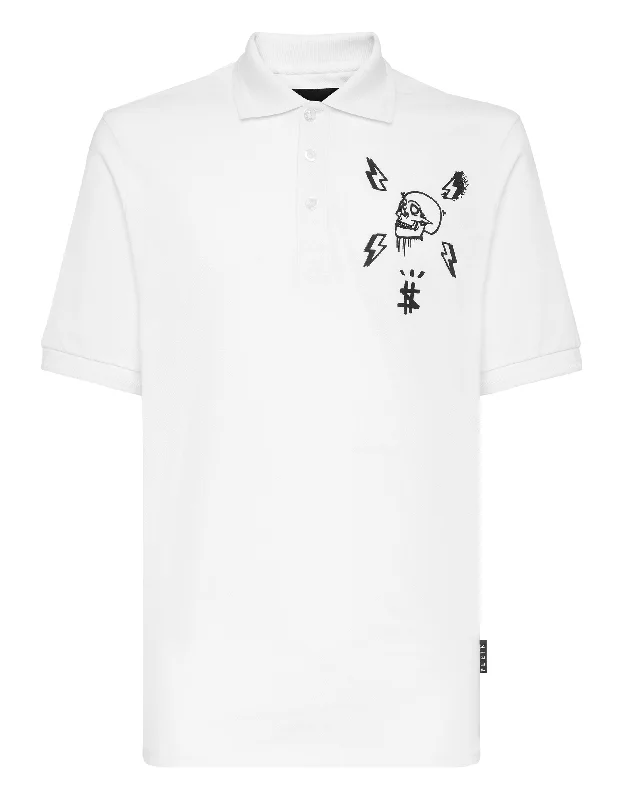 versatile cotton polo shirts -Polo shirt SS Skull