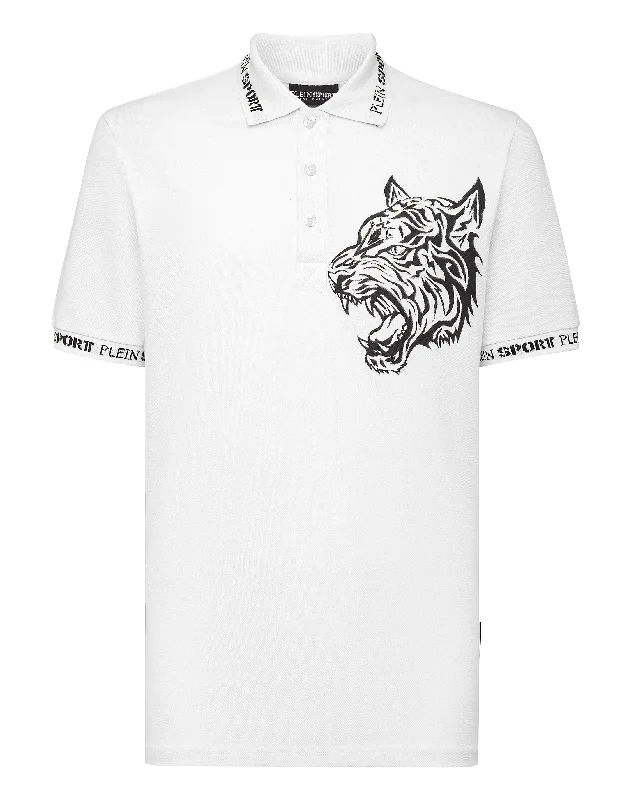 men's long sleeve pique polo shirts -Polo shirt SS Tiger