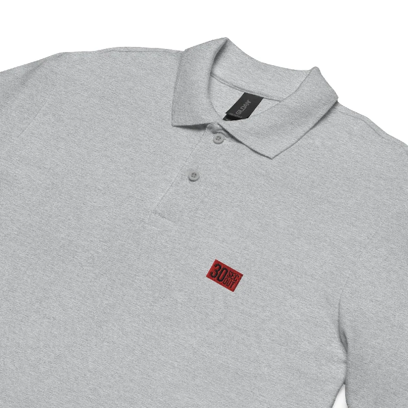 casual pique polo shirts for men -Polo Shirt - Red Logo