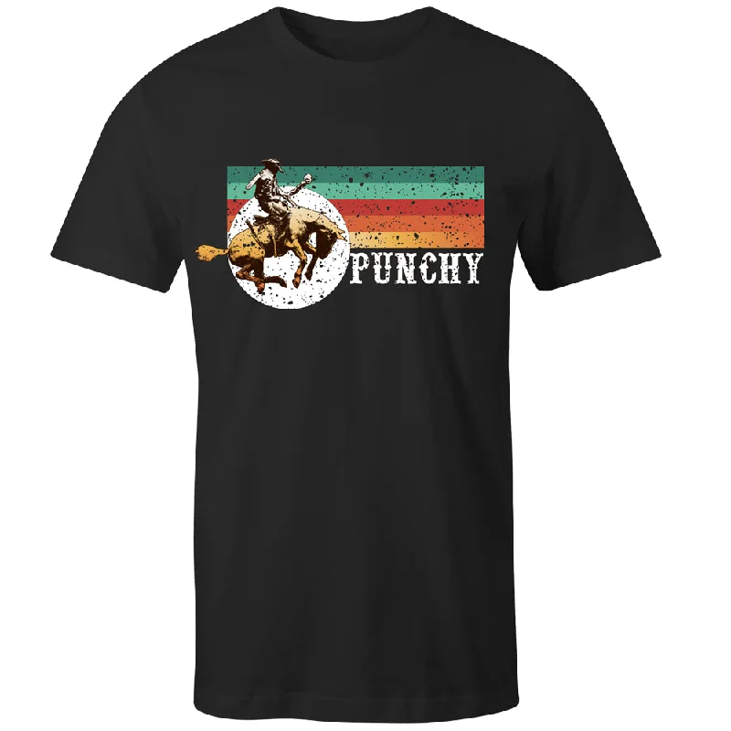 men's urban style t-shirts -"Punchy" Black w/Serape T-shirt