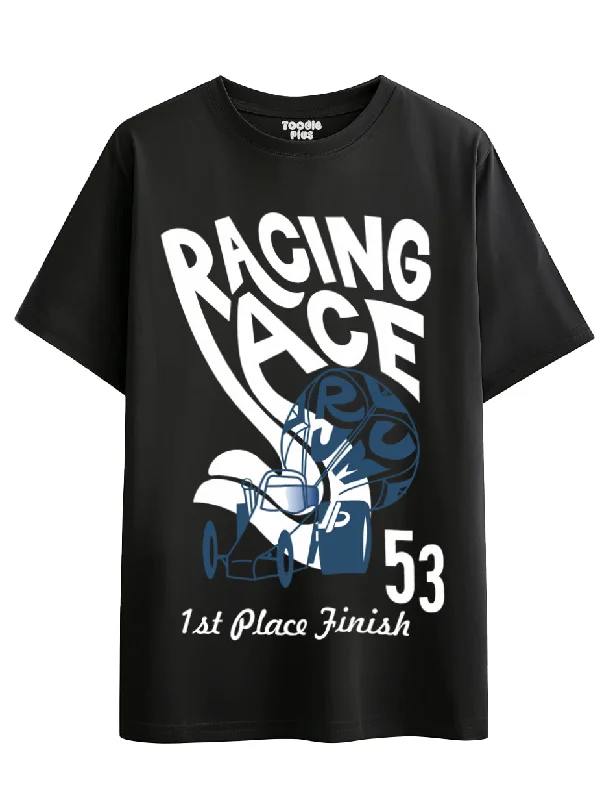 men's workout t-shirts -Racing Ace Size T-shirt