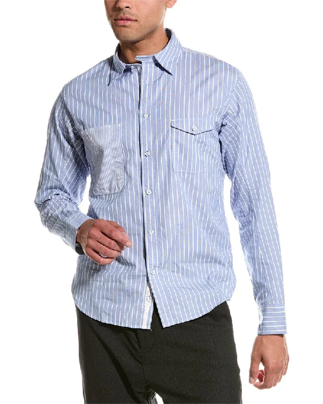 men's dress shirts with patterns -rag & bone Engineered Workwear Stripe Shirt