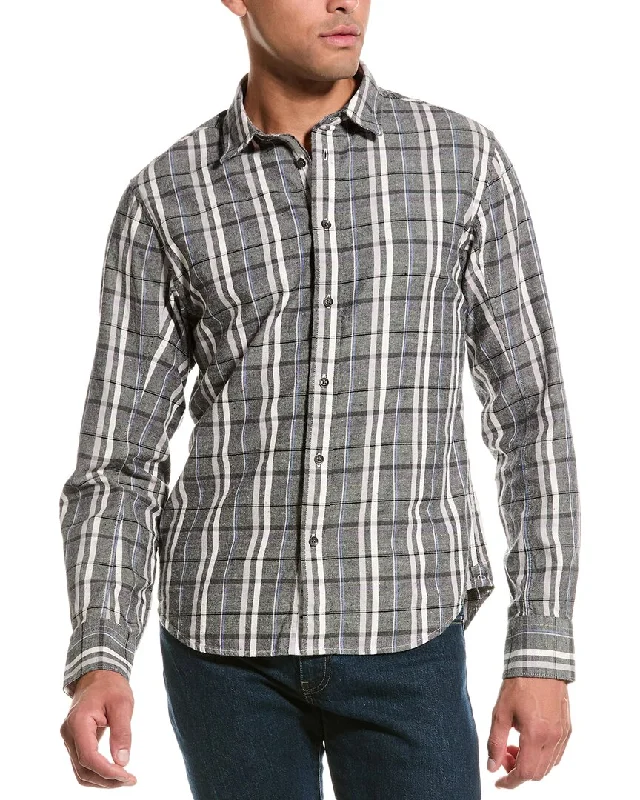 premium shirts for men -rag & bone Fit 2 Engineered Donegal Plaid Shirt