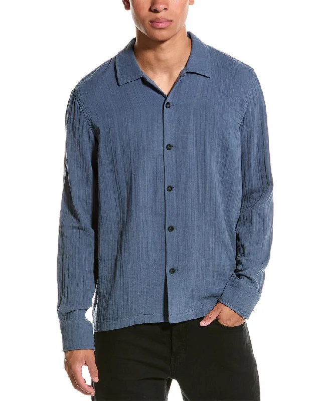 men's breathable cotton shirts -rag & bone Resort Gauze Avery Shirt