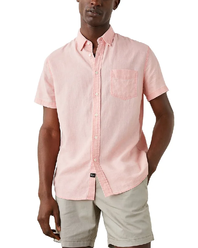 men's linen button-down shirts -Rails Paros Linen Button-Down Shirt