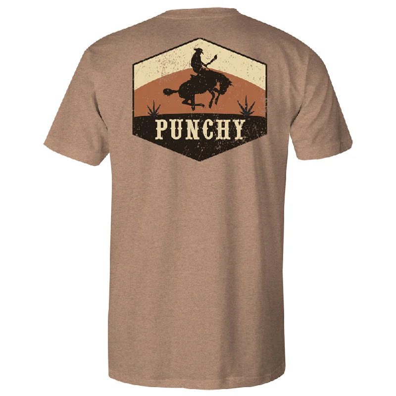 men's stylish v-neck tees -"Ranchero" Sienna Heather T-shirt