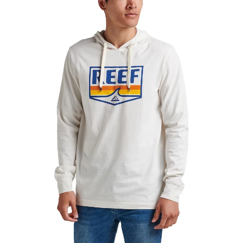 men's oversized sweatshirts for layering -Reef Mens Hoodie Logo Graphic T-Shirt