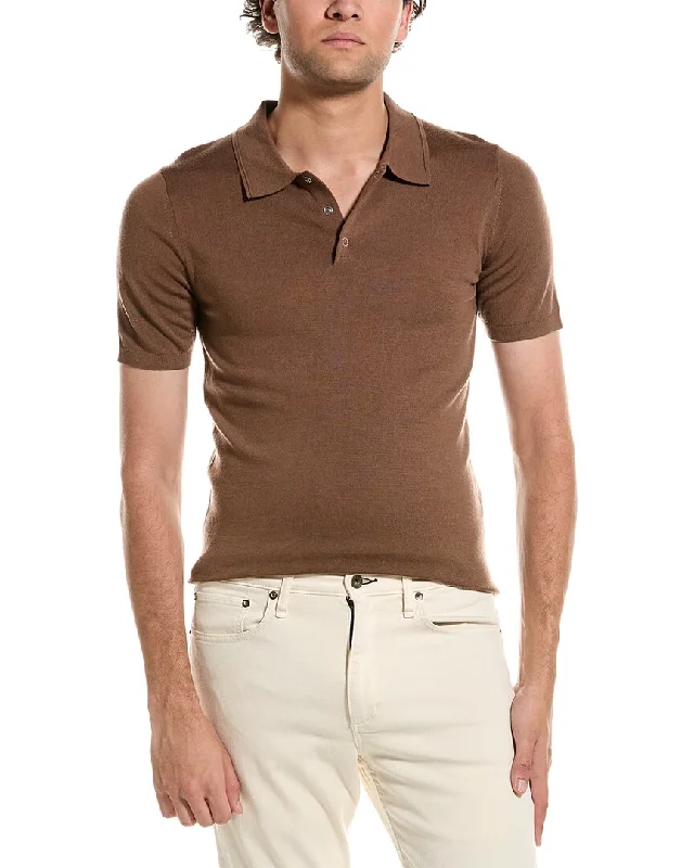 custom-fit polo shirts for men -Reiss Blair Merino Wool Polo Shirt