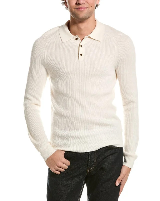 classic fit polo shirts for men -Reiss Holms Wool Polo Shirt